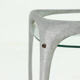 Italian Cast Aluminium Cube Bar Trolley by Lorenzo Burchiellaro 1970s