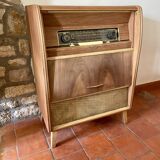 Meuble radio lecteur vinyles