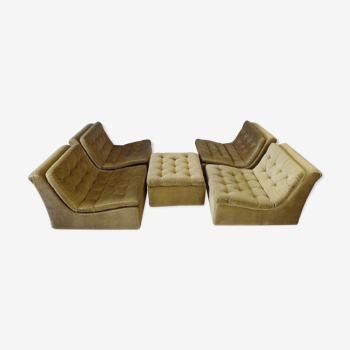 DUX set of 4 reedgreen modular lounge chairs