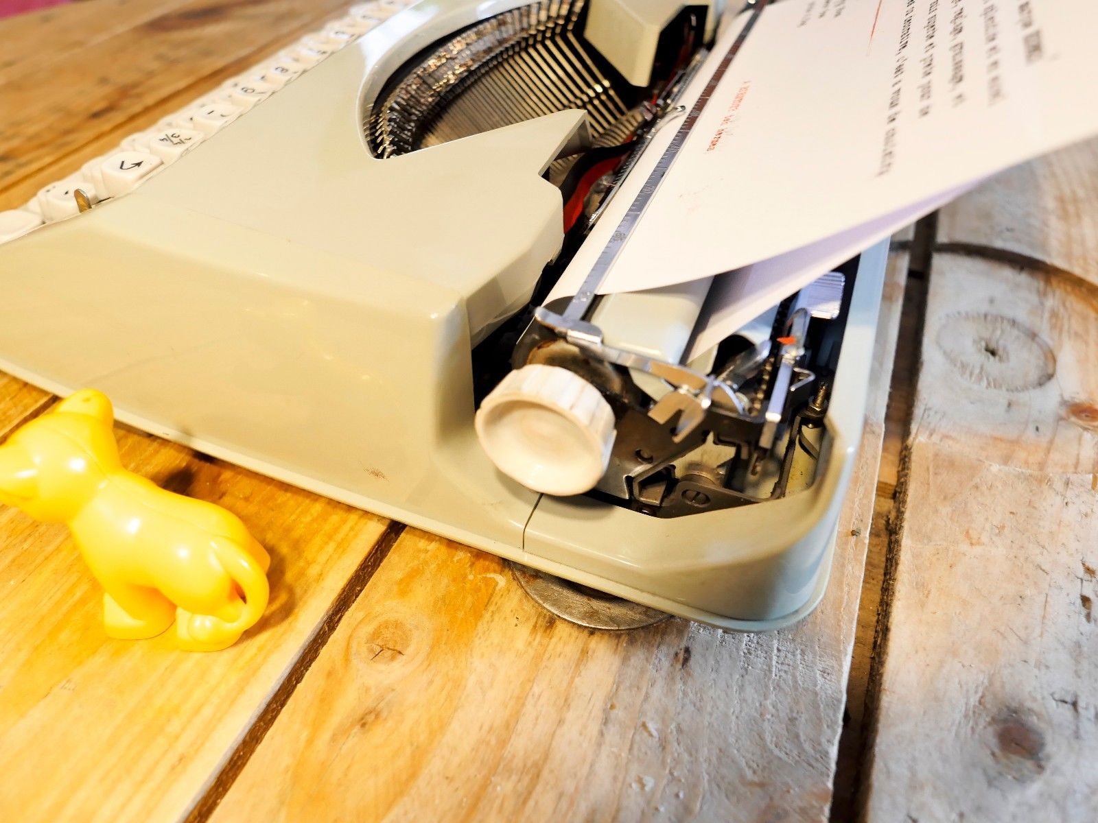 Blue green baby hermes typewriter