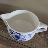 Blue flower gravy boat Saint Amand Art Deco