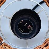 70s woven wicker pendant light