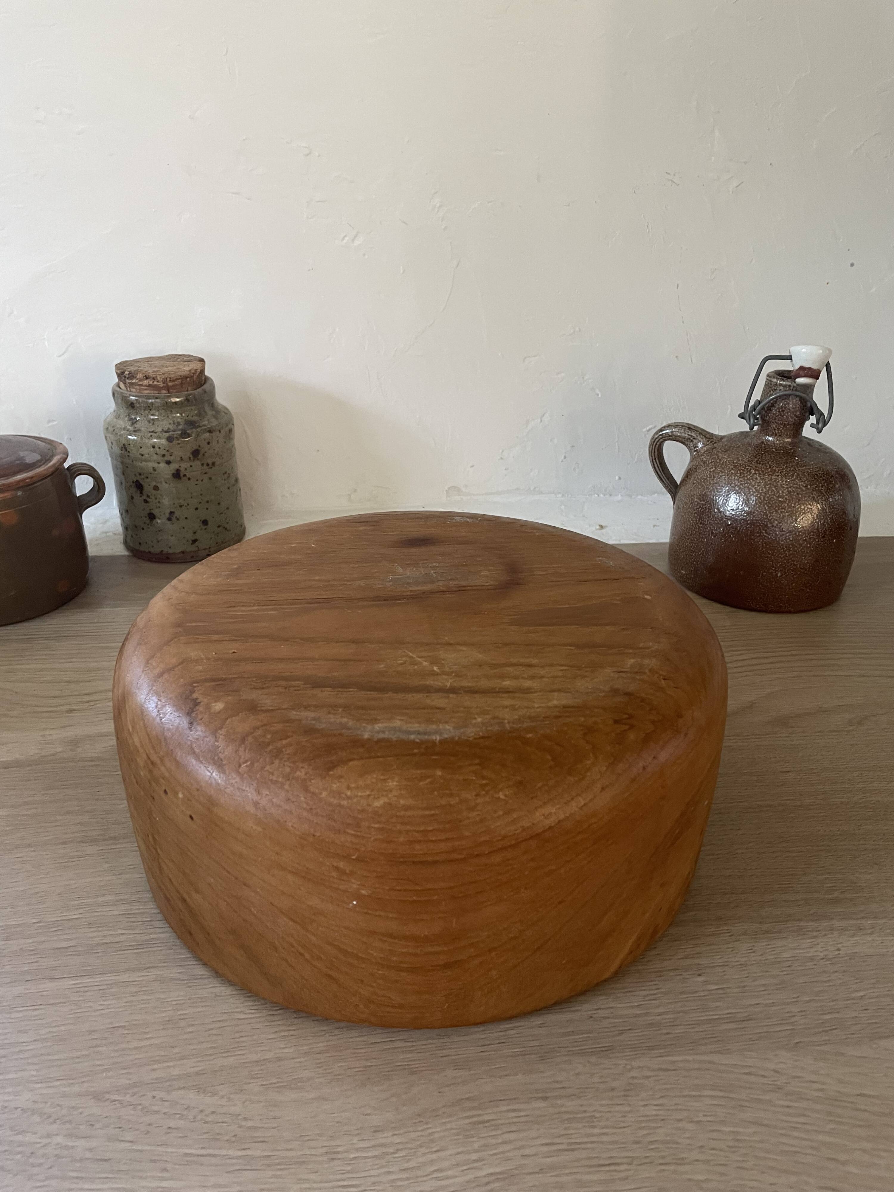 Vintage teak coupe salad bowl