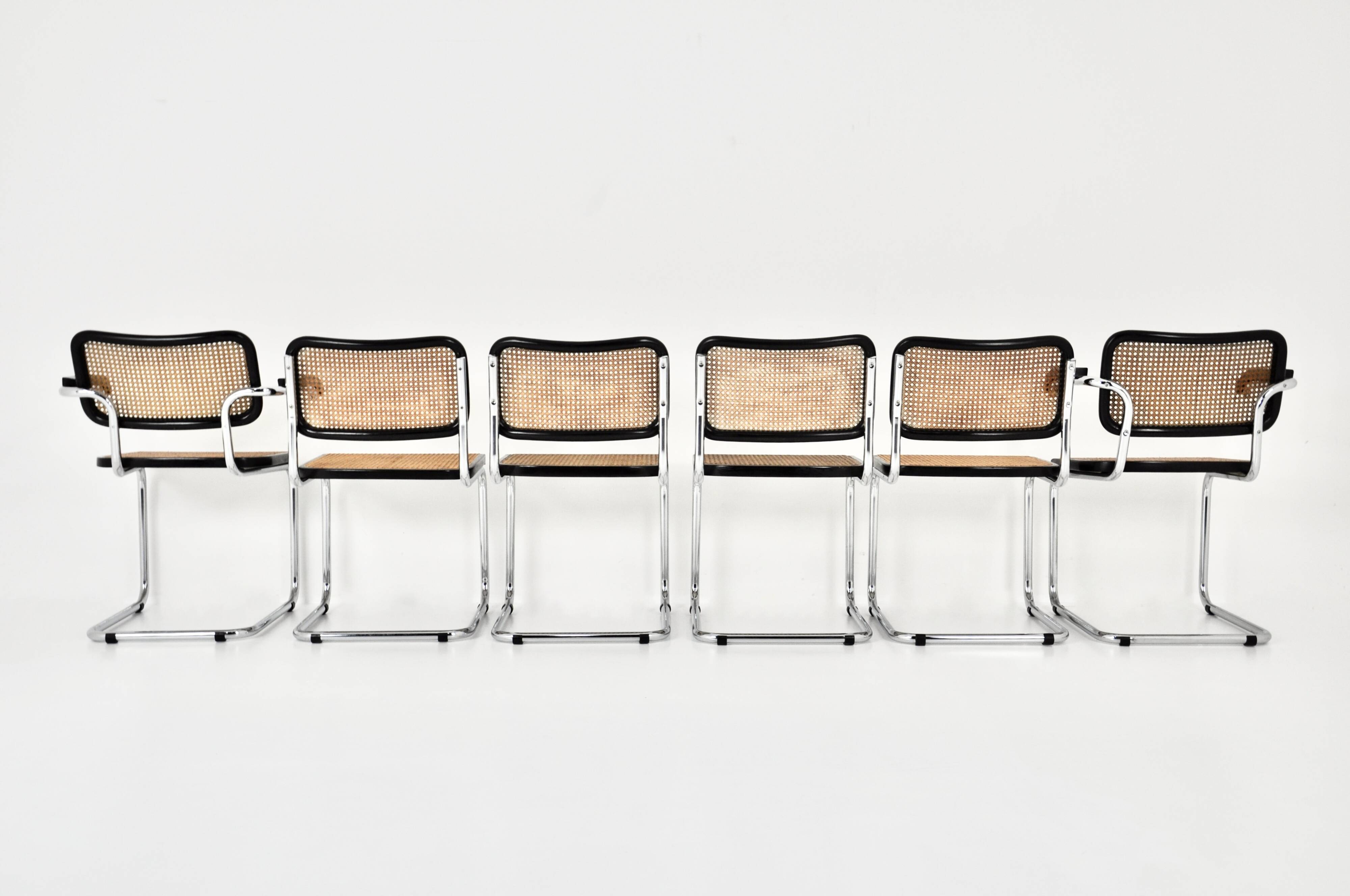 Set of 6 Style B32 Dining Room Chairs by Marcel Breuer