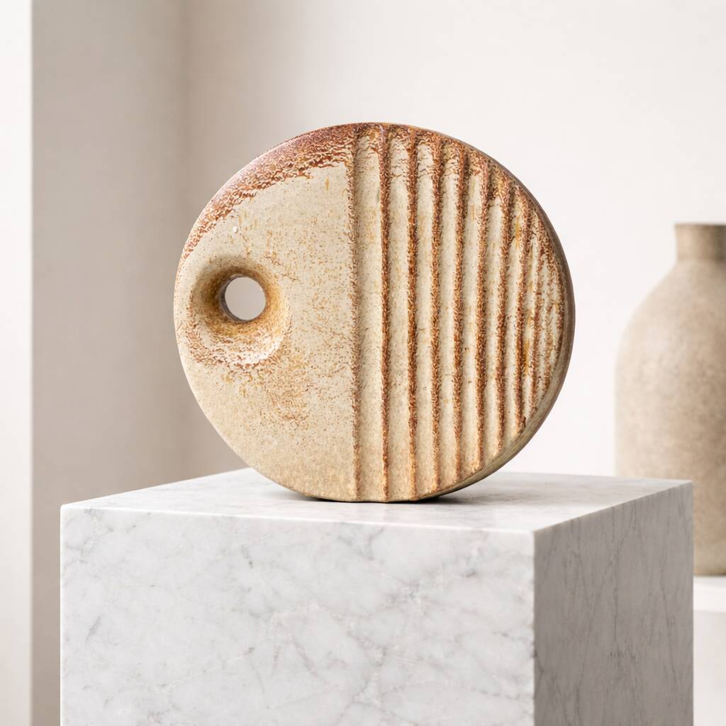 Sculptural ceramic vase by Roberto Rigon for Bertoncello, Italy, 1960.