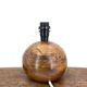 Wooden ball lamp, raffia lampshade, 1970s