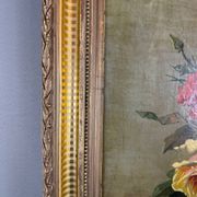 Oil on Canvas Painting Floral Still Life, French School, Paris, Early