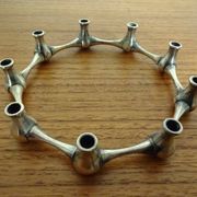 Silver-Plated Brass Candleholder by Jens Quistgaard, 1960s