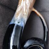 Art Pottery Vase Serpent Stoneware Flame Large Fire Signed: Verdelais.