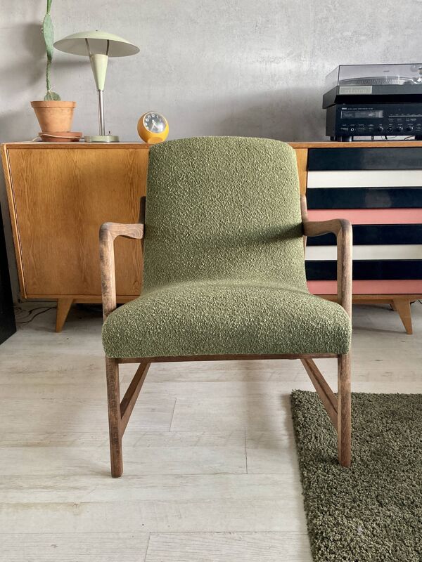 Fauteuil polonais original du milieu du siècle « type 364 » de la fin des années 50. Conçu par Barbara Fenrych-Węcławska