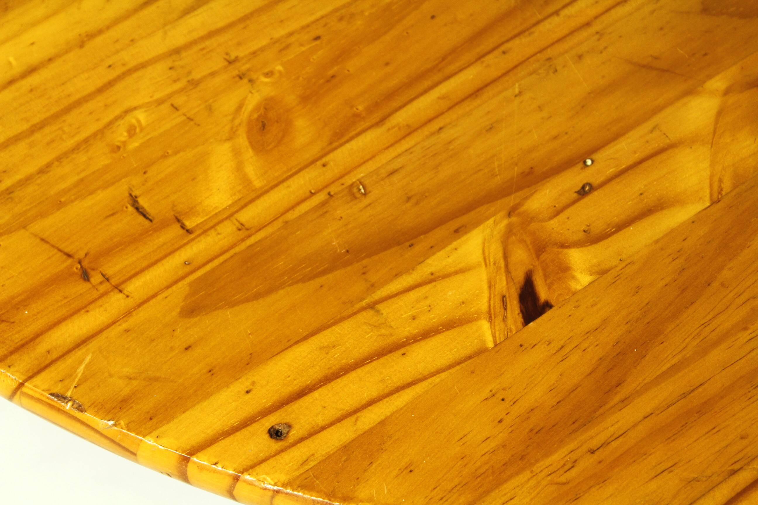 Scandinavian Round Pine Dining Table, 1970s