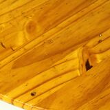 Scandinavian Round Pine Dining Table, 1970s