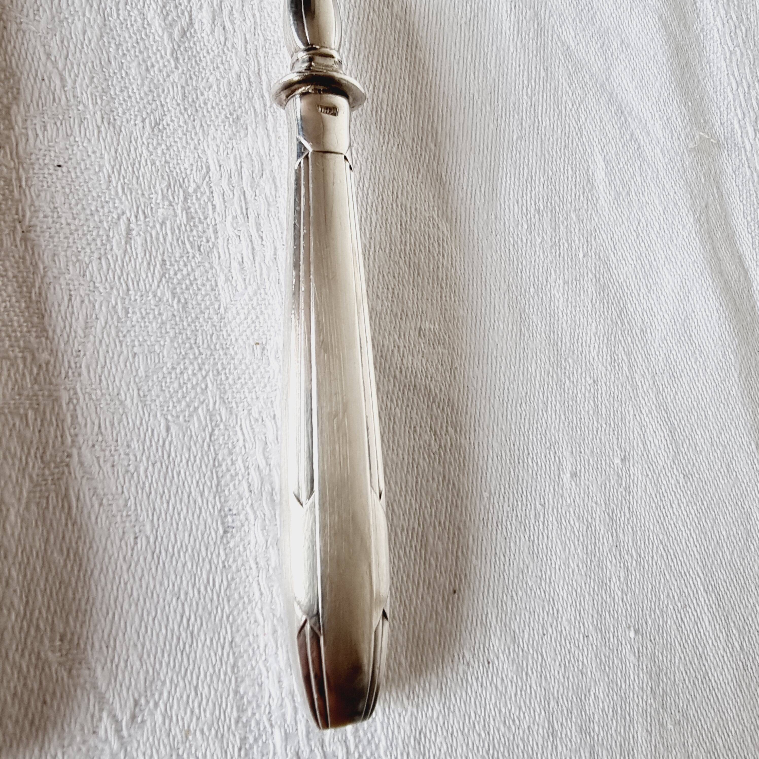 4 Art Deco Cubiertos to serve Postres or Frutas de Metal Plata de Principios S.XX