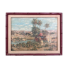 Tableau peinture ancienne orientaliste J.Gillon