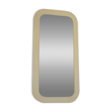 Miroir vintage blanc de style scandinave Meblo, milieu du siècle moderne, années 1970