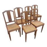 Set of 6 Art Deco chairs