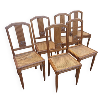 Série de 6 chaises Art déco