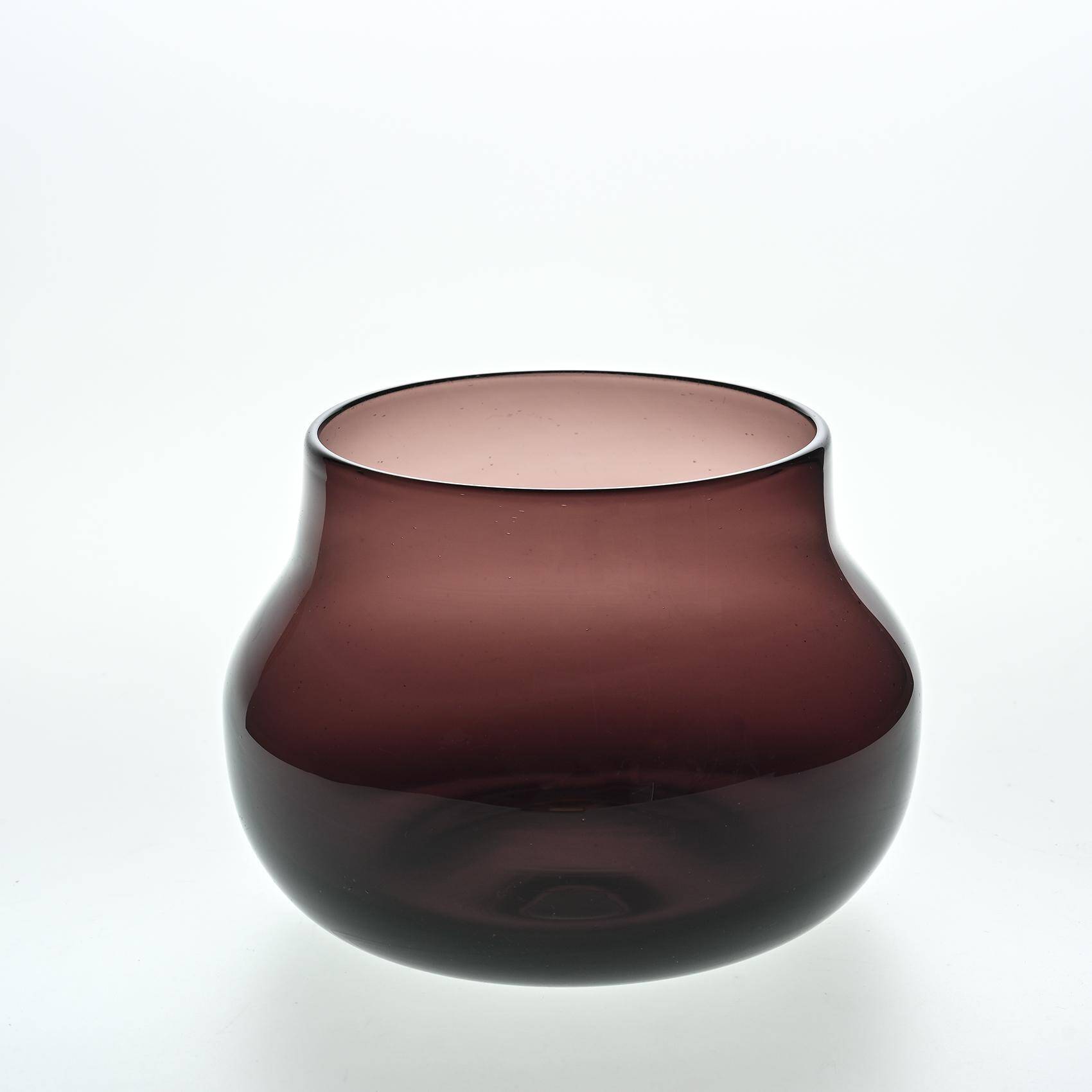 Set of five purple vases by Claude Morin, circa 1980