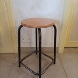 Industrial metal wood stool