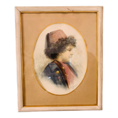 Tableau orientaliste portrait d’enfant signé Gatineau