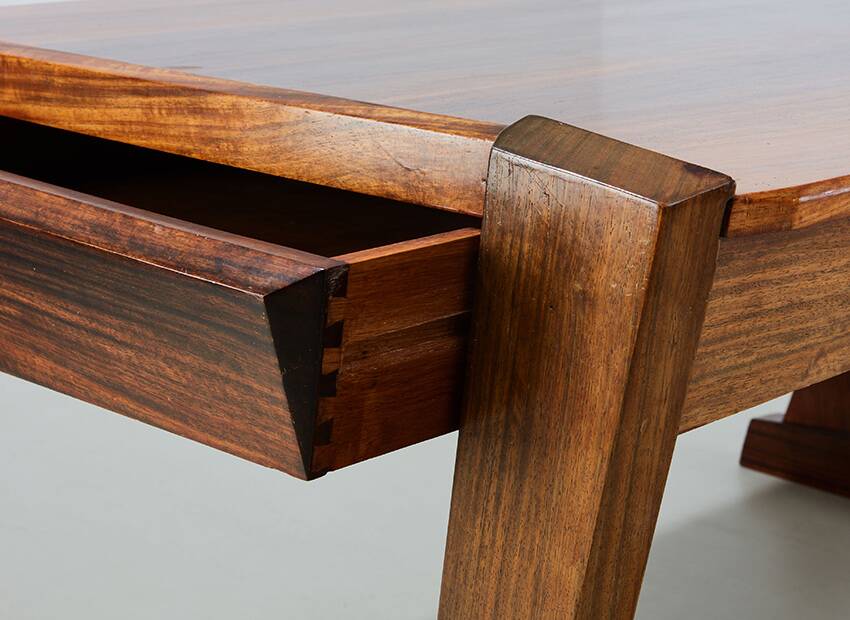 Anthroposophic Dining Table in Tigerwood 1930s/40s