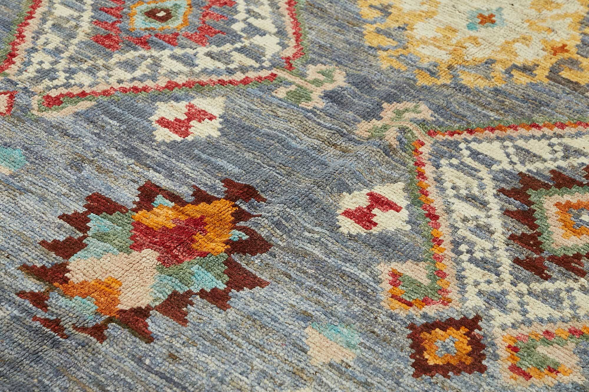 Handmade Tribal Decorative 210 cm x 307 cm Multicolor Wool Carpet