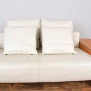 Italian Leather Sofa from Giorgetti, 1980s.
