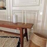 Banc pieds compas en chêne massif
