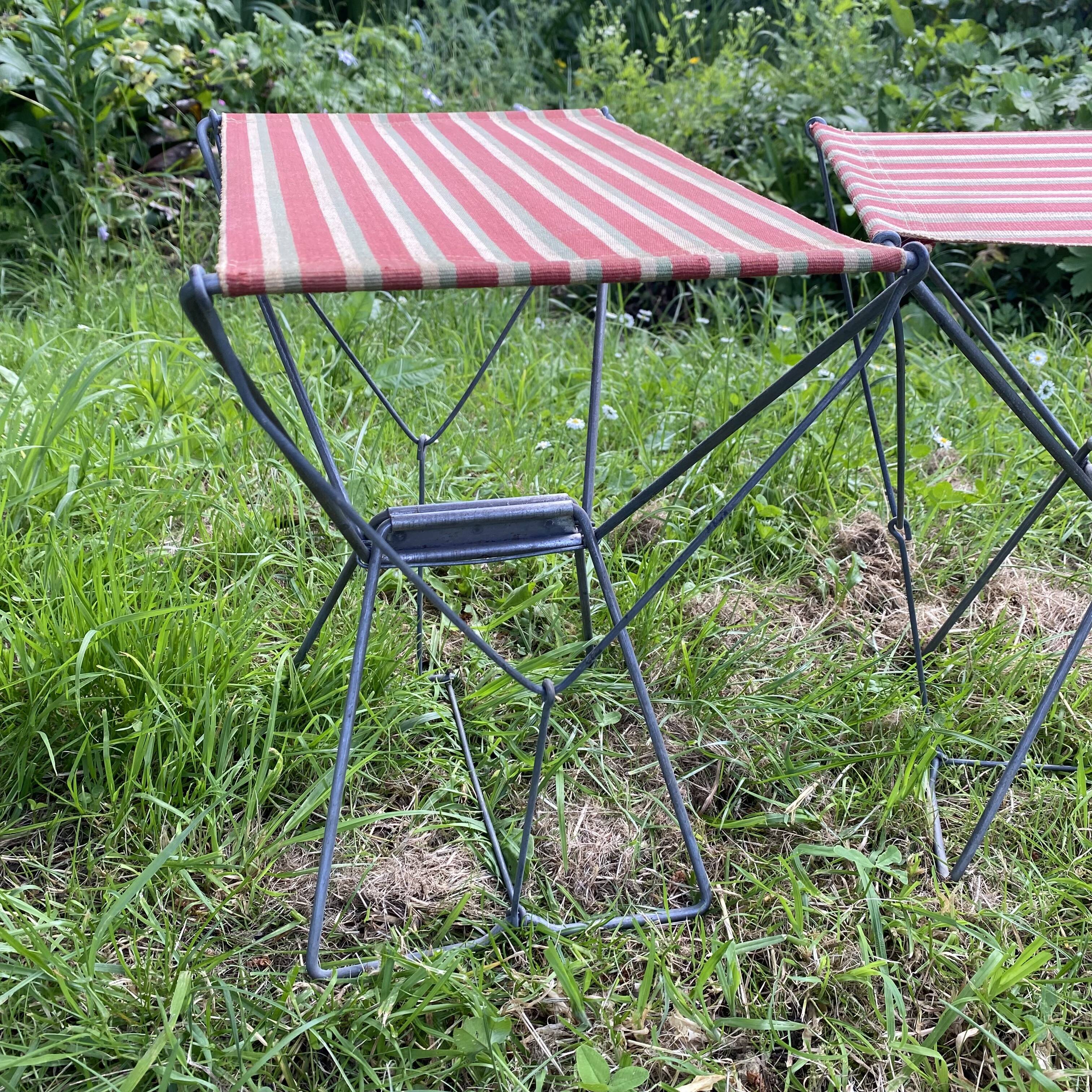 Foldable camping stools 60s