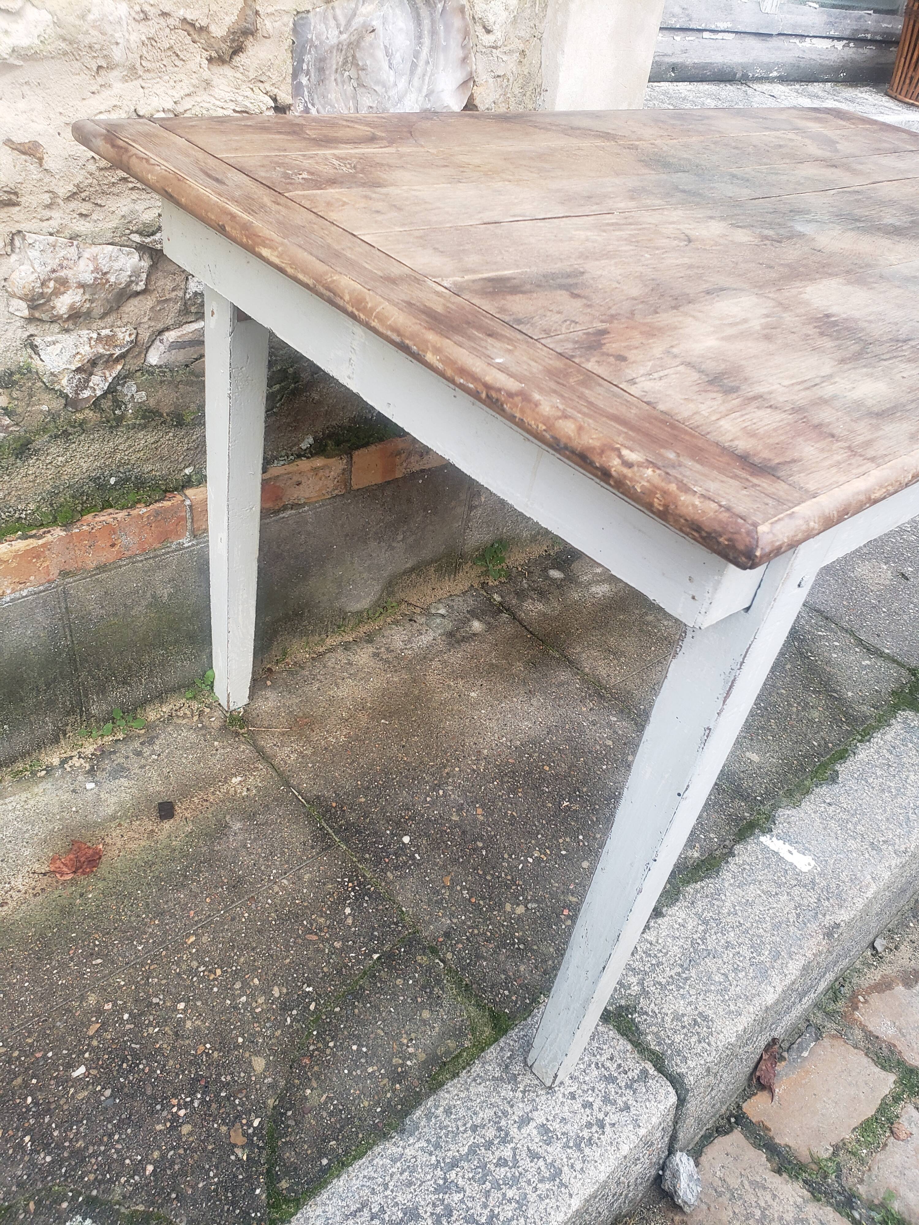 Natural patina farm table