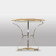Pair of metal and bronze cast consoles. Contemporary.