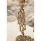 Pair of gilded bronze candlestick holders in brutalist style from around 1970.