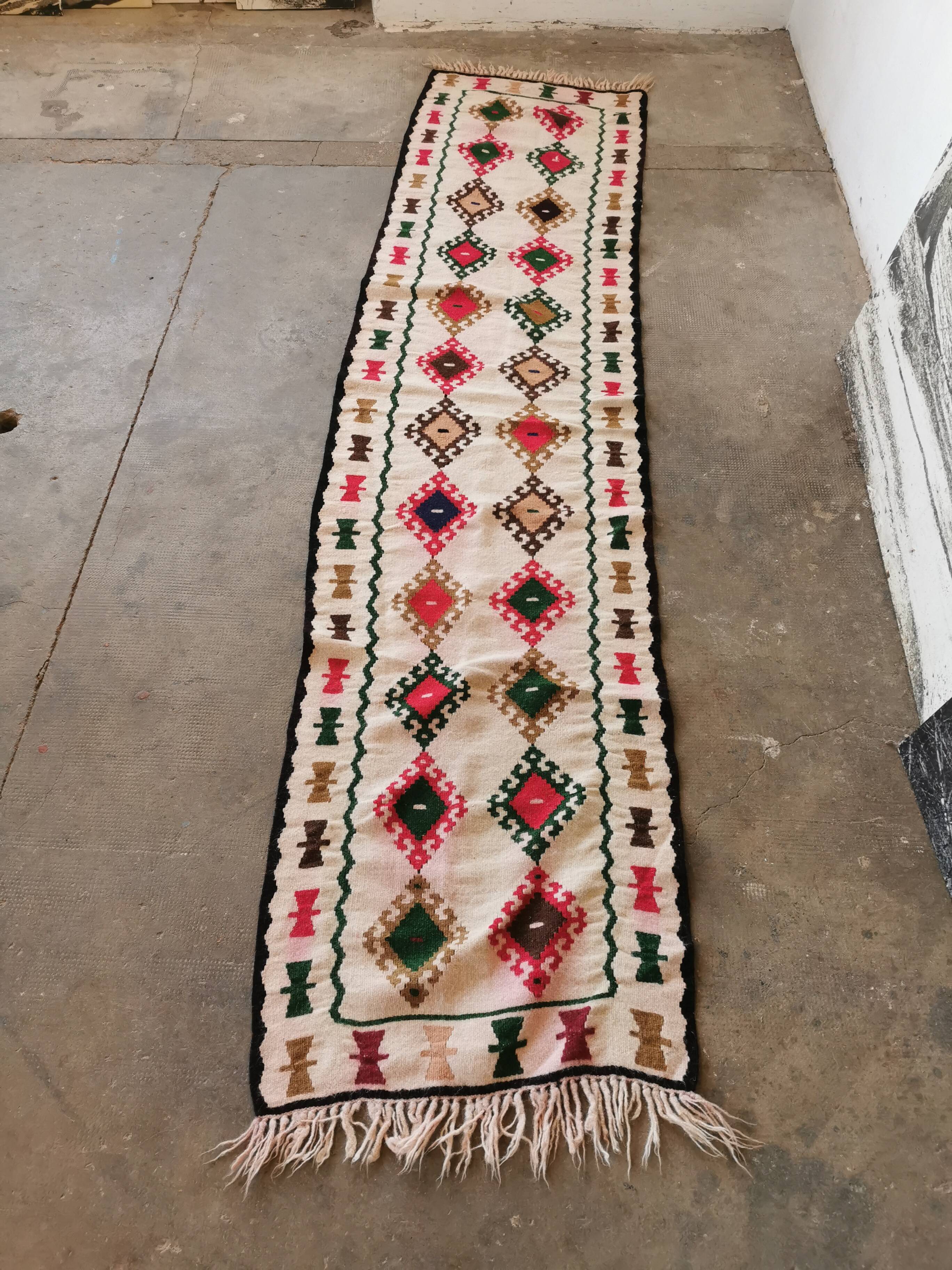 Antique Berber kilim runner rug