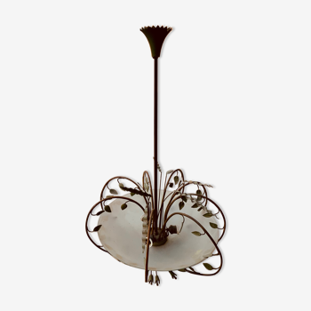"Leaf" chandelier with opalescent gable