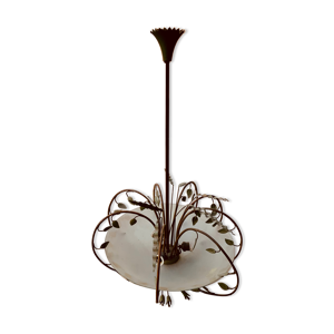 Lustre « feuilles » avec vasque
