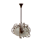 "Leaf" chandelier with opalescent gable