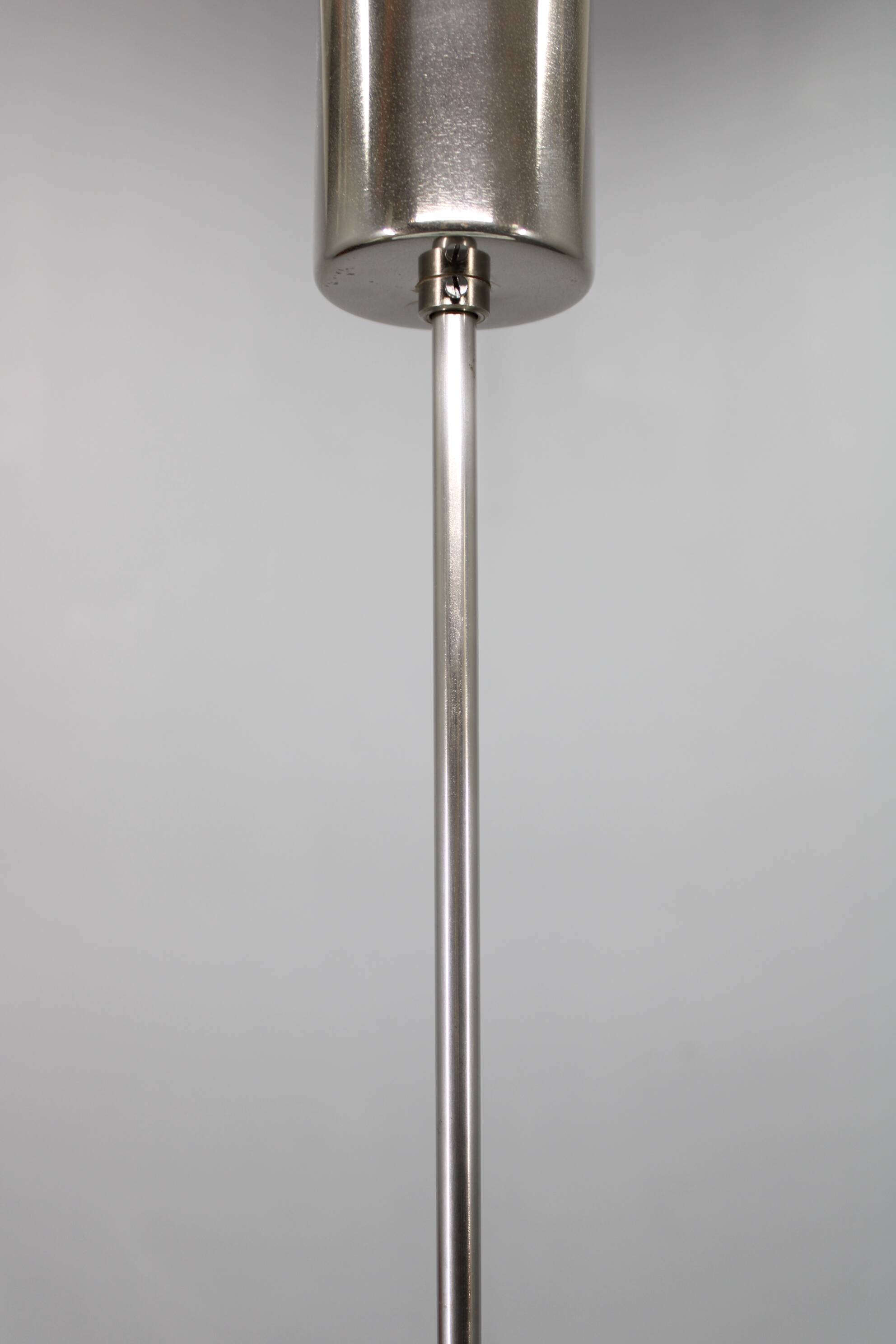 Mid-century Czech glass pendant lamp, chrome, 1960s