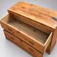 Commode basse ancienne en pin – 2 grands tiroirs
