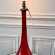 Large red Murano style Italian blown glass lamp and seventies lampshade from the 70s