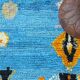 Tapis Bleu Contemporain - 270 x 220 cm
