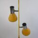 1960s yellow chrome floor lamp