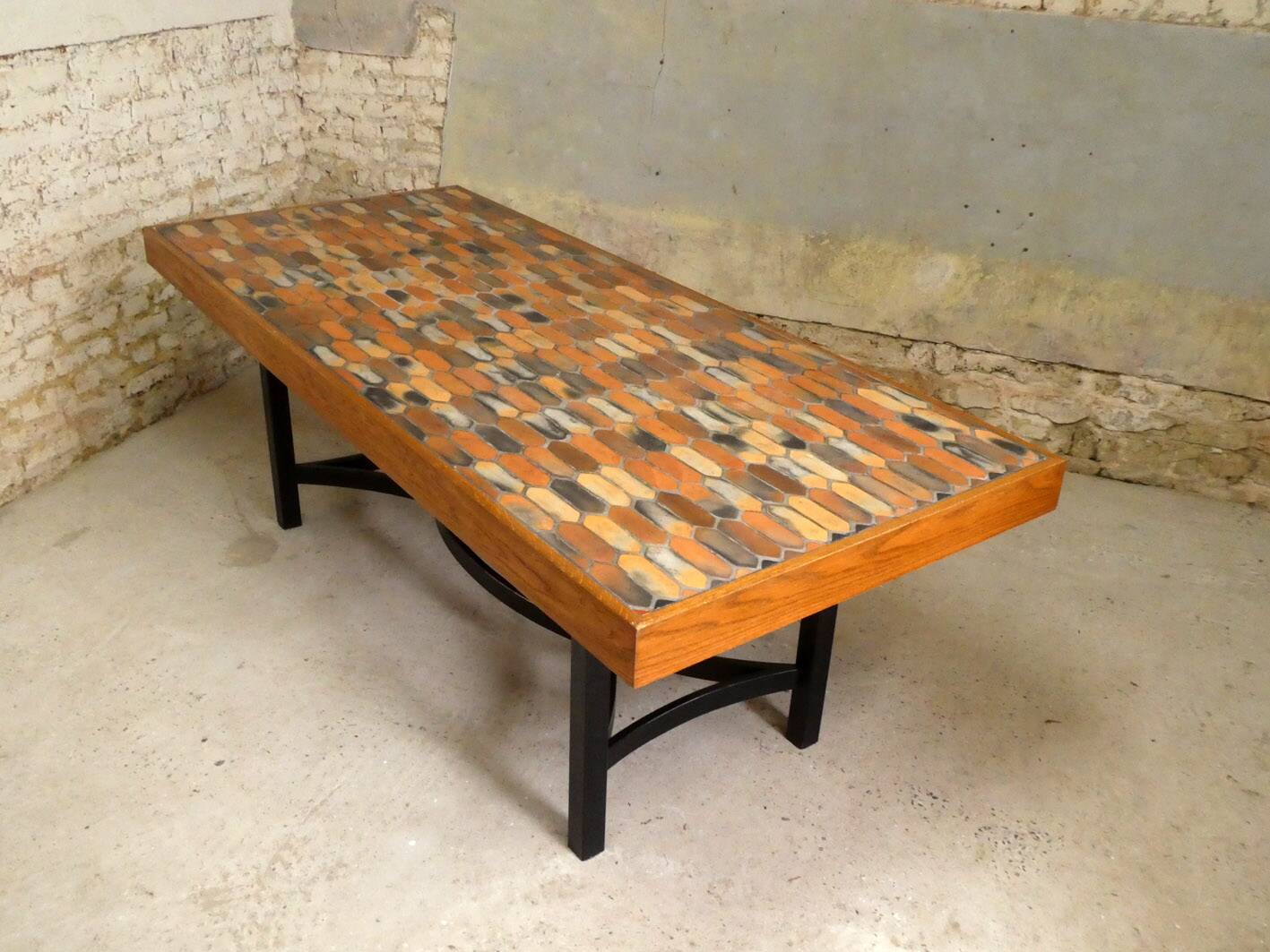 stoneware dining table, 1970