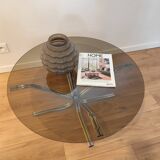 Vintage glass coffee table