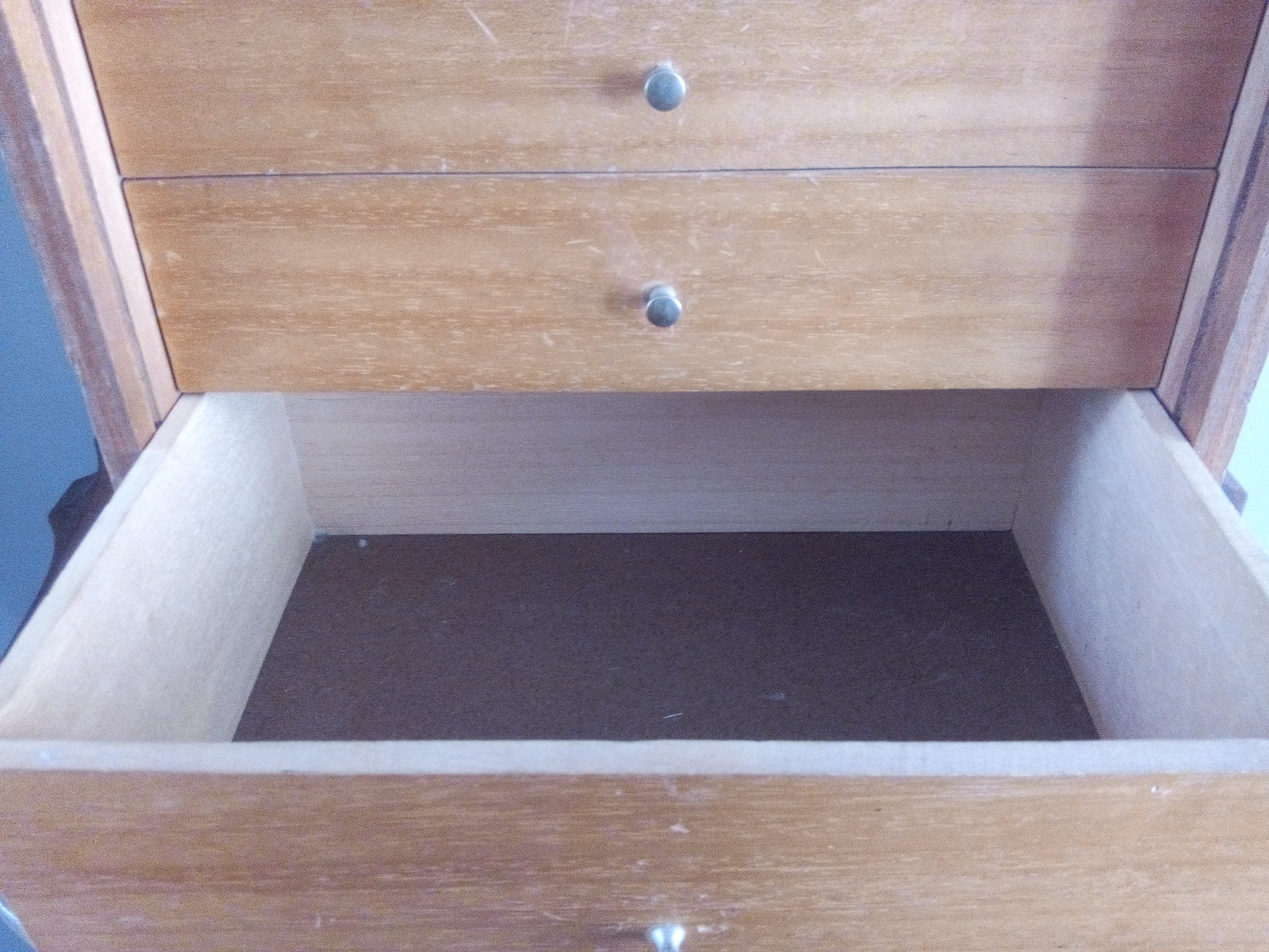 Small watchmaker's furniture with curtain. 50s