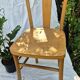 4 vintage bistro chairs from the 1950s in raw wood
