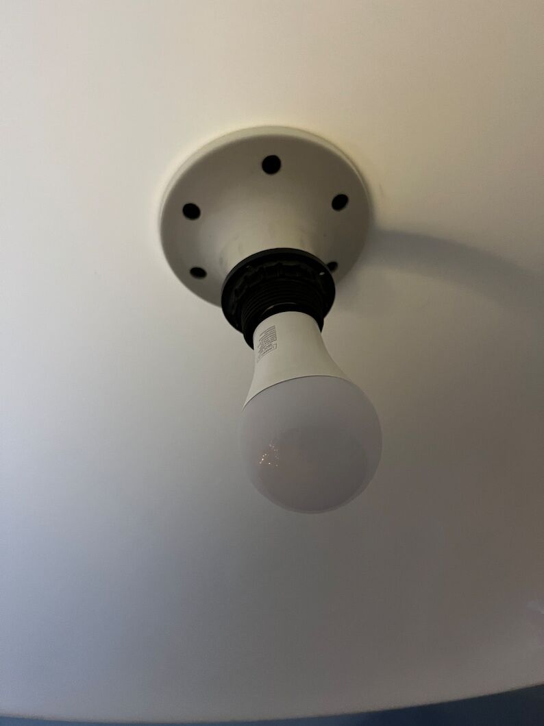 Space age snake floor lamp