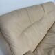 Old 2-seater beige leather sofa designed by Carl Larsson De Sede, vintage 80s
