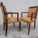 Pair of armchairs bridge era art deco walnut