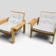 2 x Swedese "Kontra" armchairs Yngve Ekström vintage Sweden