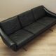 Black leather sofa, Danish design, 1960s, manufacturer: Eran Møbler, design